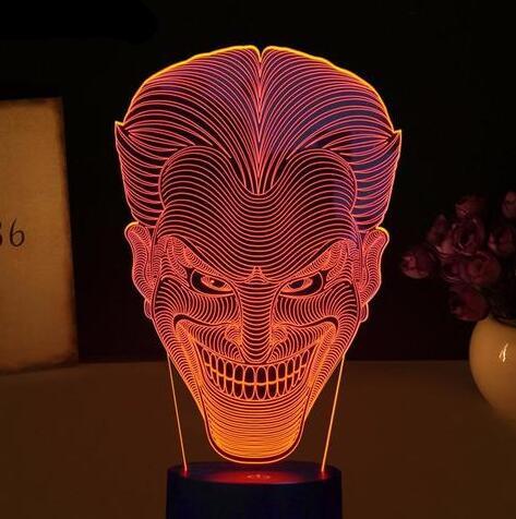 Joker Color 3d Led usb Lamp