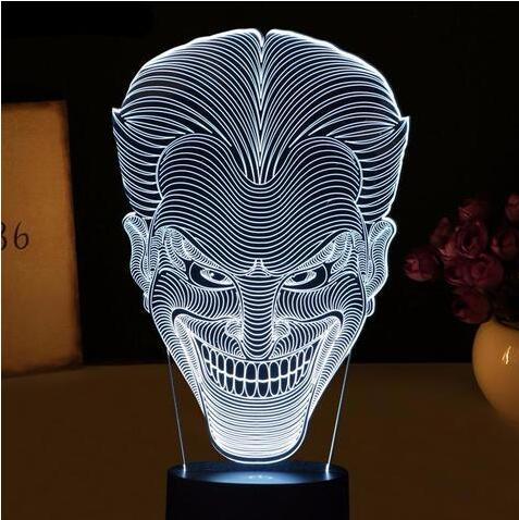 Joker Color 3d Led usb Lamp