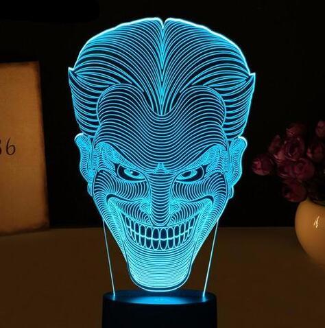 Joker Color 3d Led usb Lamp