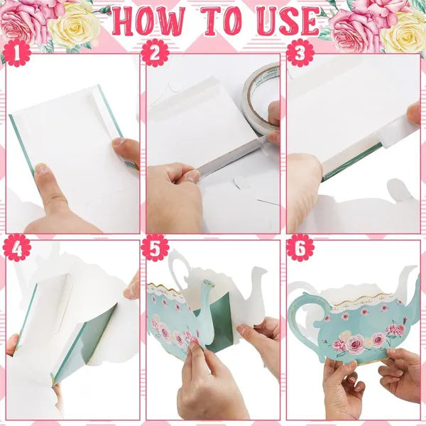 24 Pieces Tea Party Decorations
