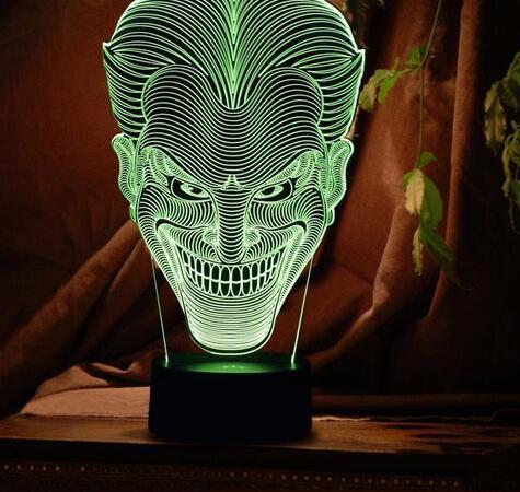 Joker Color 3d Led usb Lamp