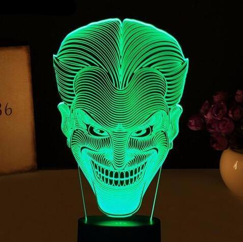 Joker Color 3d Led usb Lamp