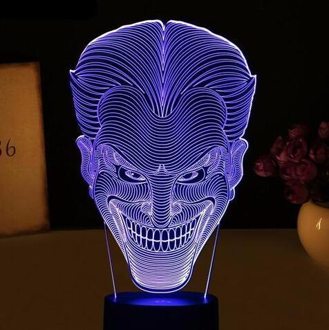 Joker Color 3d Led usb Lamp