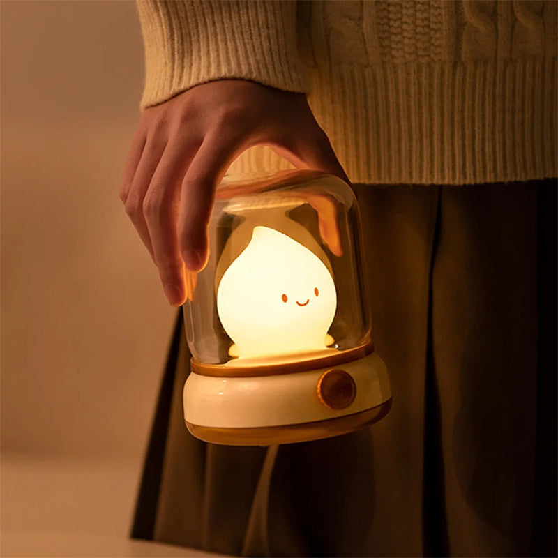 Retro Small USB Rechargeable Portable Cartoon Table Lamp