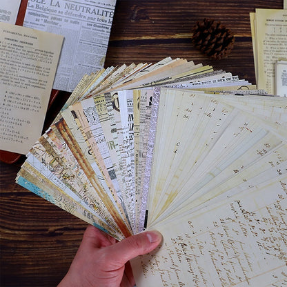 Retro Old Book Series Creative Journal Album Vintage Ornament Stickers