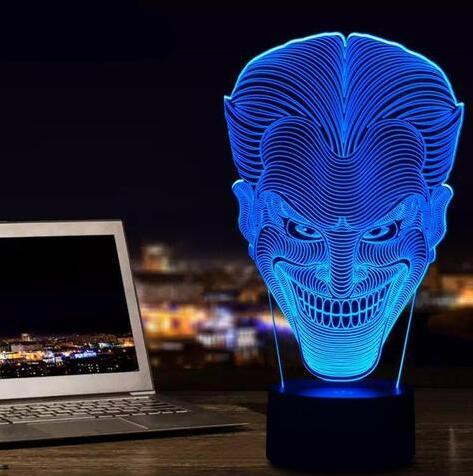 Joker Color 3d Led usb Lamp
