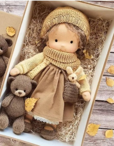 Soft Velvet Plush Doll with Accessories