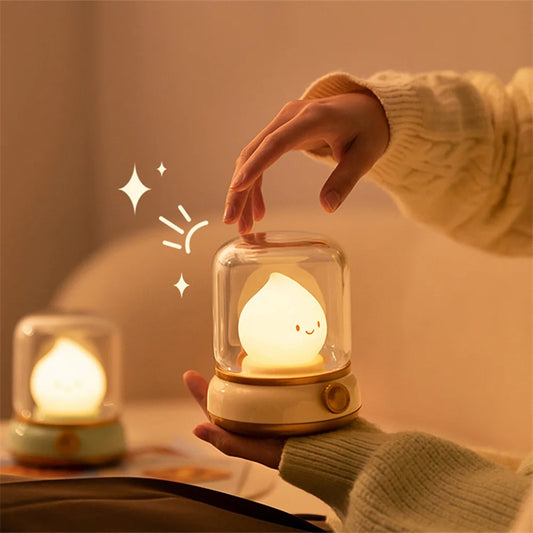 Retro Small USB Rechargeable Portable Cartoon Table Lamp