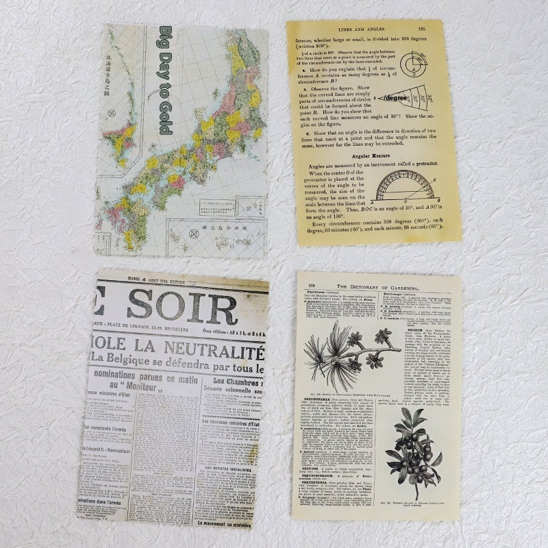 Retro Old Book Series Creative Journal Album Vintage Ornament Stickers