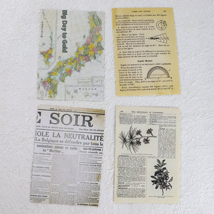 Retro Old Book Series Creative Journal Album Vintage Ornament Stickers