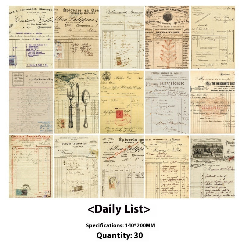 Retro Old Book Series Creative Journal Album Vintage Ornament Stickers