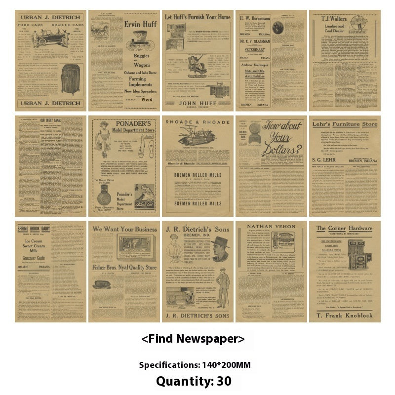 Retro Old Book Series Creative Journal Album Vintage Ornament Stickers