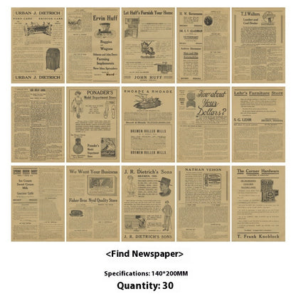 Retro Old Book Series Creative Journal Album Vintage Ornament Stickers